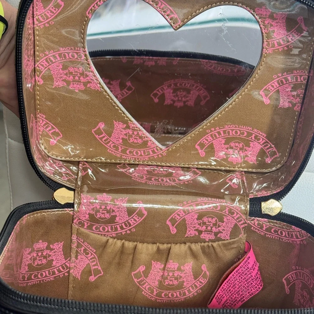 Vintage Juicy Couture Black and Gold Train Case/Vanity/Makeup - Picture 7 of 9